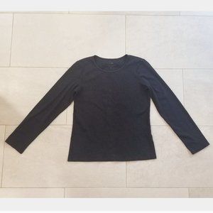 J. Jill long sleeve satin trimmed tee